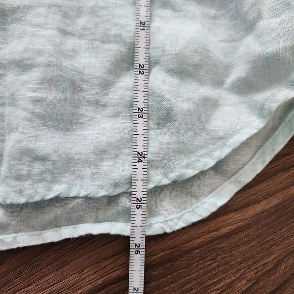 Lilly Pulitzer Linen Tunic Top XS Light Blue Beach Minimalist Retro Coastal - Picture 8 of 8